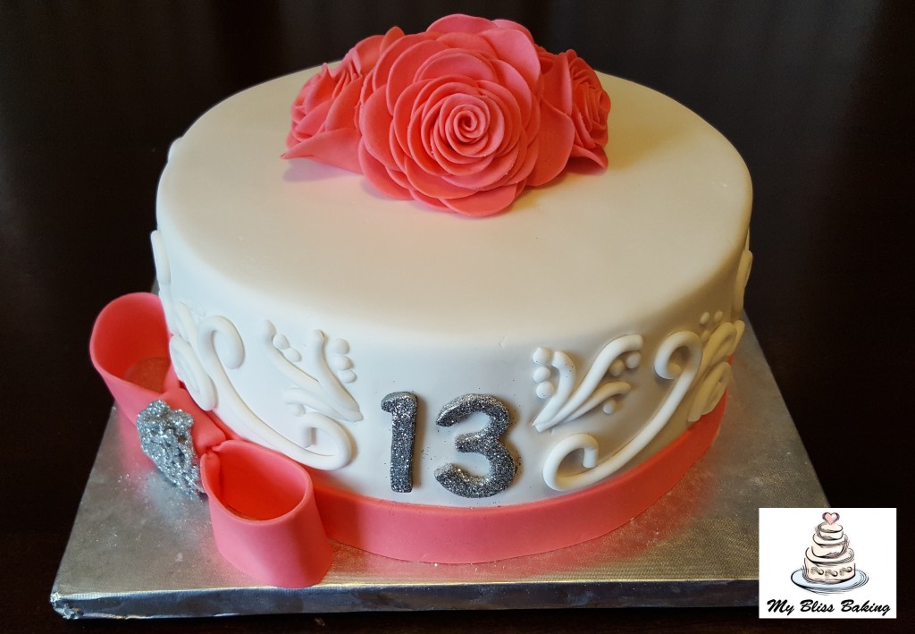 Elegant 13th Birthday Cake